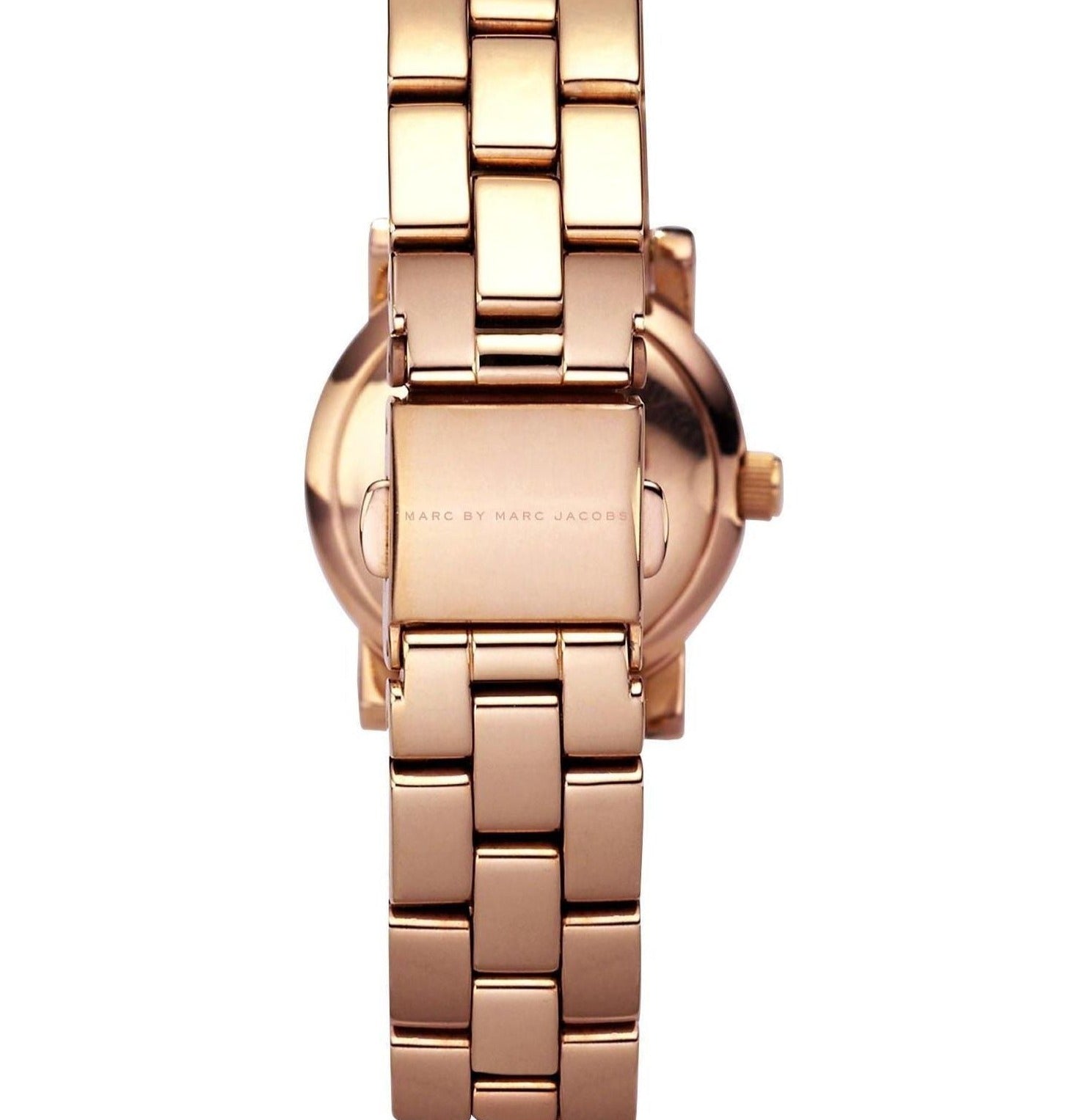 Marc Jacobs Mini Amy White Dial Rose Gold Steel Strap Watch for Women - MBM3078