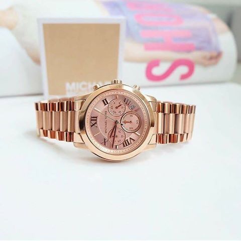 Michael Kors Cooper Rose Gold Rose Gold Steel Strap Watch for Women - MK6275