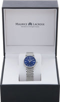 Maurice Lacroix Eliros Diamonds Blue Dial Silver Steel Strap Watch For Women - EL1094-SS002-450-1