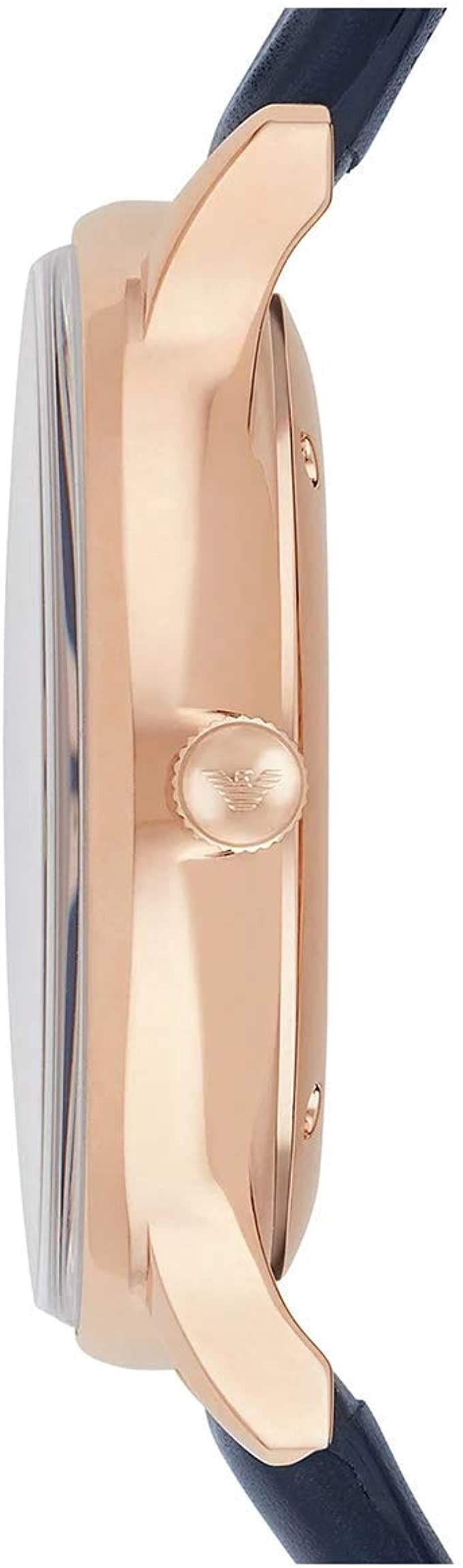 Emporio Armani Classic Quartz Blue Dial Blue Leather Strap Watch For Men - AR2071