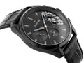 Tommy Hilfiger Baker Chronograph Black Dial Black Leather Strap Watch For Men - 1710452