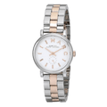 Marc Jacobs Baker White Dial Two Tone Steel Strap Watch for Women - MBM3331