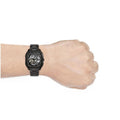 Fossil Inscription Automatic Skeleton Black Dial Black Steel Strap Watch for Men - BQ2574