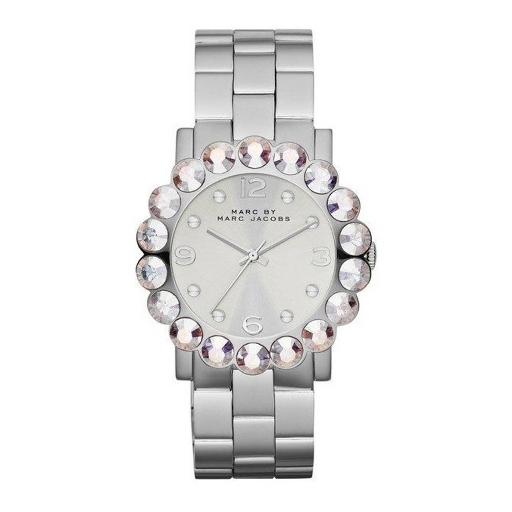 Marc Jacobs Amy Silver Dial Silver Steel Strap Watch for Women - MBM3222