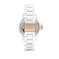 Fossil FB-01 Analog White Dial White Ceramic Strap Watch for Women - CE1107