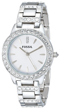 Fossil Jesse White Dial Silver Steel Strap Watch for Women - ES2362