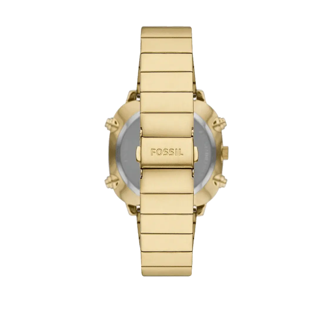 Fossil Retro Analog-Digital Gold Dial Gold Steel Strap Watch for Men - FS5889