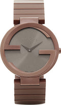 Gucci Interlocking G Quartz Brown Dial Brown Steel Strap Watch for Women - YA133317