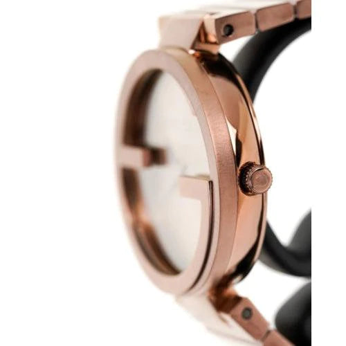 Gucci Interlocking G Quartz Brown Dial Brown Steel Strap Watch for Women - YA133317