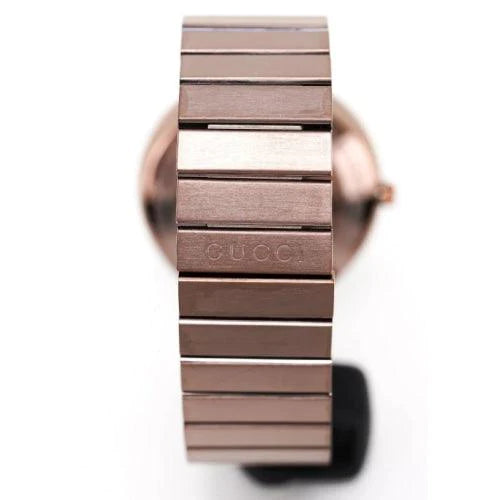 Gucci Interlocking G Quartz Brown Dial Brown Steel Strap Watch for Women - YA133317