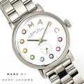 Marc Jacobs Baker Dexter White Dial Silver Steel Strap Watch for Women - MBM3423