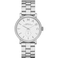 Marc Jacobs Baker White Dial Silver Steel Strap Watch for Women - MBM3246
