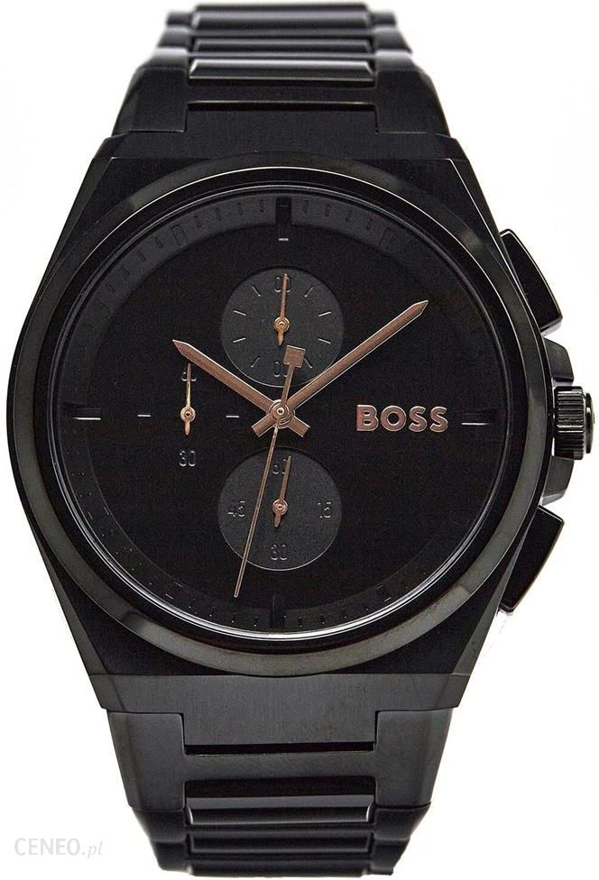 Hugo Boss Steer Analog Black Dial Black Steel Strap Watch For Men - 1514068