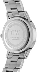 Daniel Wellington Iconic Link White Dial Silver Steel Strap Watch For Women - DW00100207