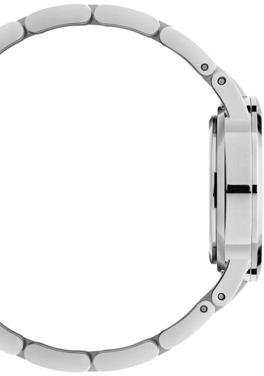 Daniel Wellington Iconic Link Black Dial Silver Steel Strap Watch For Women - DW00100208