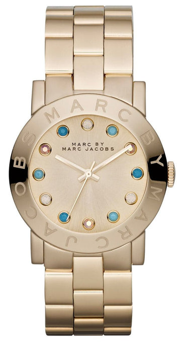 Marc Jacobs Amy Dexter Gold Dial Gold Steel Strap Watch for Women - MBM3215