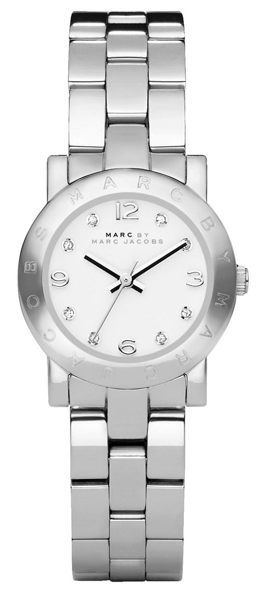 Marc Jacobs Mini Amy White Dial Silver Steel Strap Watch for Women - MBM3055