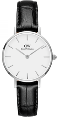 Daniel Wellington Classic Petite Reading White Dial Black Leather Strap Watch For Women - DW00100241