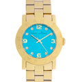 Marc Jacobs Amy Blue Dial Gold Steel Strap Watch for Women - MBM3220