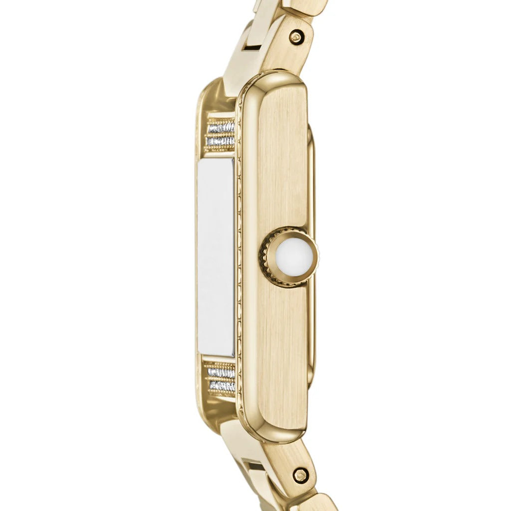 Emporio Armani Genni Crystals Gold Dial Gold Steel Strap Watch for Women - AR11663