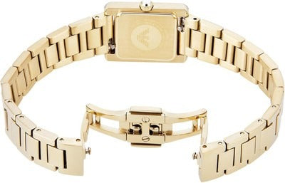 Emporio Armani Genni Crystals Gold Dial Gold Steel Strap Watch for Women - AR11663