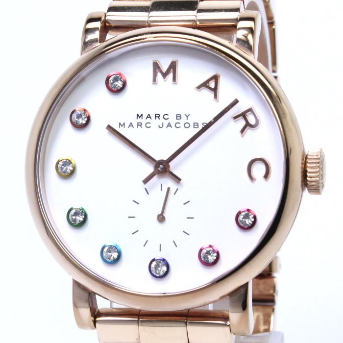 Marc Jacobs Baker White Dial Rose Gold Steel Strap Watch for Women - MBM3441