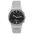 Salvatore Ferragamo Sapphire Chrono Black Dial Silver Steel Strap Watch for Men - SFME00321
