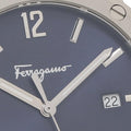 Salvatore Ferragamo F-80 Classic Blue Dial Blue Leather Strap Watch for Men - SFDT00719