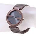 Gucci Interlocking G Quartz Brown Dial Brown Steel Strap Watch for Women - YA133317