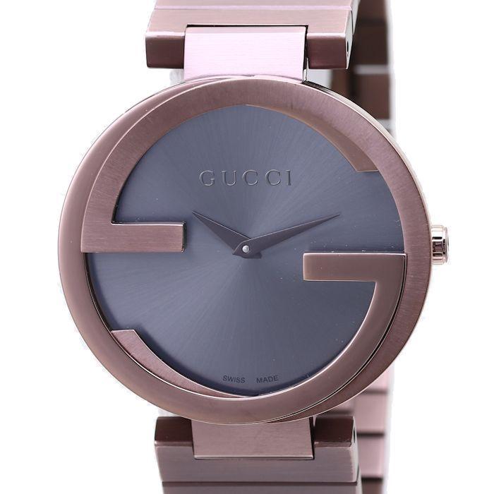 Gucci Interlocking G Quartz Brown Dial Brown Steel Strap Watch for Women - YA133317