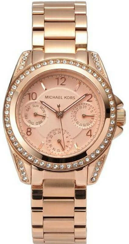 Michael Kors Blair Rose Gold Dial Rose Gold Steel Strap Watch for Women - MK5613