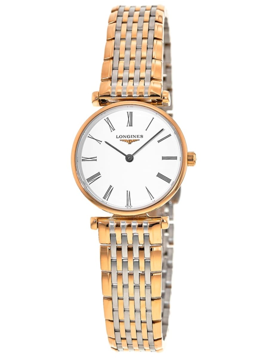 Longines La Grande Classique De Longines White Dial Two Tone Mesh Bracelet Watch for Women - L4.209.1.91.7