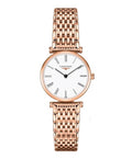 Longines La Grande Classique White Dial Rose Gold Mesh Bracelet Watch for Women - L4.209.1.91.8