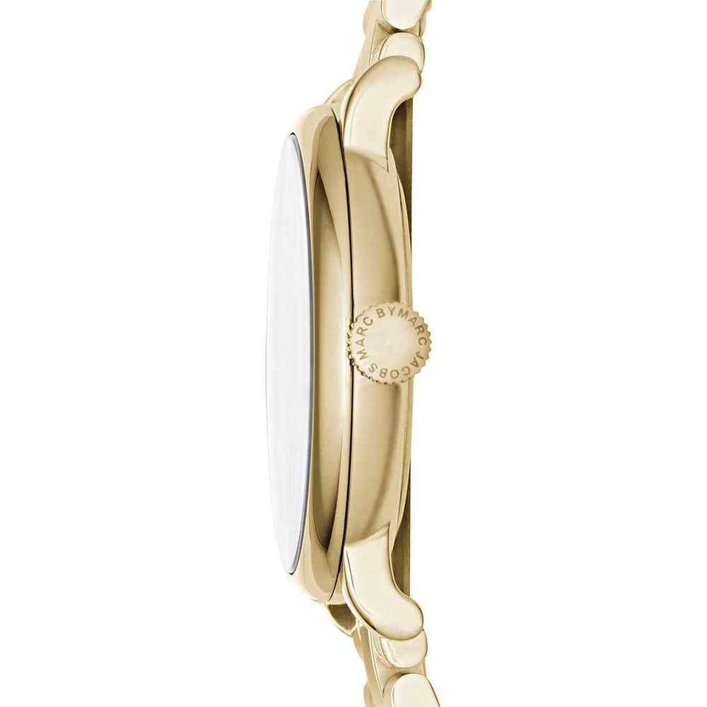 Marc Jacobs Baker Dexter Black Dial Gold Steel Strap Watch for Women - MBM3421