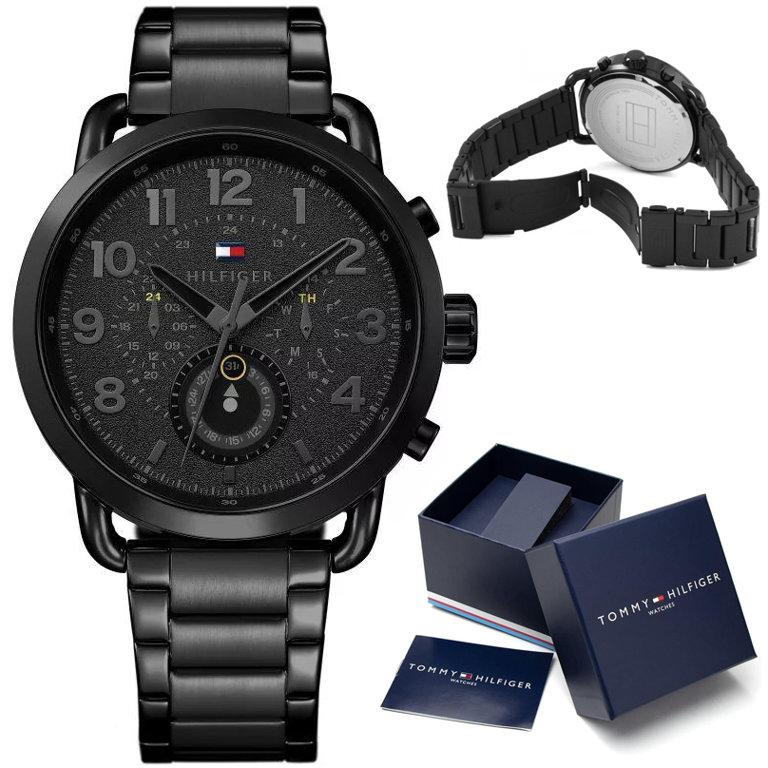 Tommy Hilfiger Briggs Black Dial Black Steel Strap Watch for Men - 1791423