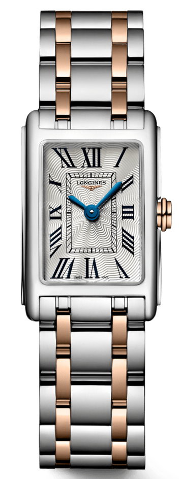 Longines Dolcevita 18K Gold Silver Dial Two Tone Steel Strap Watch for Women - L5.258.5.71.7