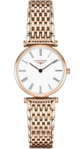 Longines La Grande Classique White Dial Rose Gold Mesh Bracelet Watch for Women - L4.209.1.91.8