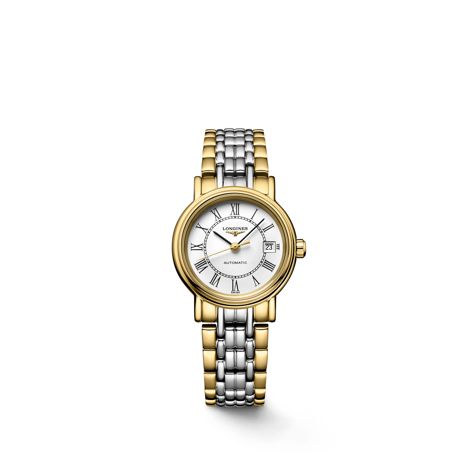 Longines Presence 25.5mm Automatic White Dial Two Tone Steel Strap Watch for Women - L4.321.2.11.7