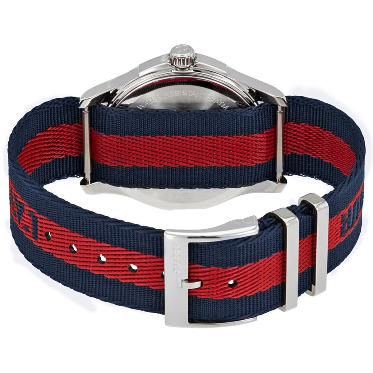 Gucci G Timless Le Marche Des Merveilles Blue & Red Dial Blue & Red Nylon Strap Unisex Watch - YA126495