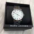 Marc Jacobs Baker Dexter White Dial Silver Steel Strap Watch for Women - MBM3423