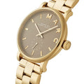 Marc Jacobs Baker Grey Dial Gold Steel Strap Watch for Women - MBM3281