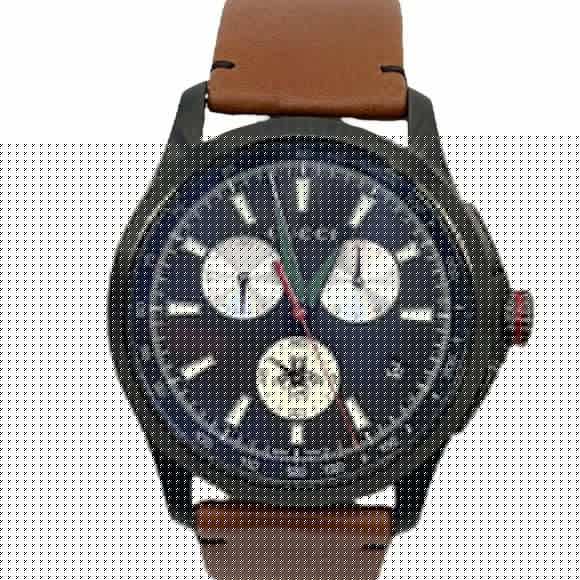 Gucci G-Timeless Chronograph Black Dial Brown Leather Strap Watch For Men - YA126271