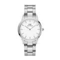 Daniel Wellington Iconic Link White Dial Silver Steel Strap Watch For Women - DW00100205