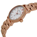 Marc Jacobs Baker White Dial Rose Gold Steel Strap Watch for Women - MBM3248