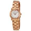 Marc Jacobs Mini Amy White Dial Rose Gold Steel Strap Watch for Women - MBM3078