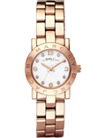 Marc Jacobs Mini Amy White Dial Rose Gold Steel Strap Watch for Women - MBM3078