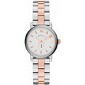Marc Jacobs Baker White Dial Two Tone Steel Strap Watch for Women - MBM3331