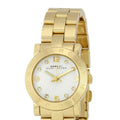 Marc Jacobs Mini Amy White Dial Gold Steel Strap Watch for Women - MBM3057