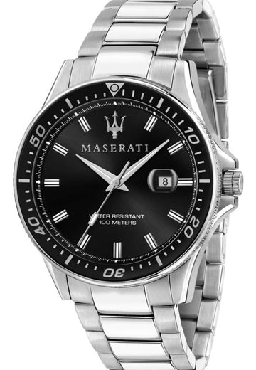 Maserati SFIDA Quartz Black Dial Stainless Steel Watch For Men - R8853140002