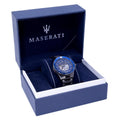 Maserati SFIDA Automatic Blue Dial Silver Steel Strap Watch For Men - R8823140001